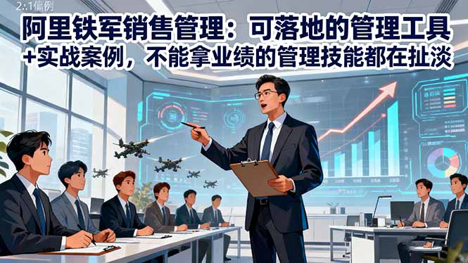 阿里铁军销售管理:可落地的管理工具+实战案例,不能拿业绩的管理都在扯淡-昕妈·摇钱树