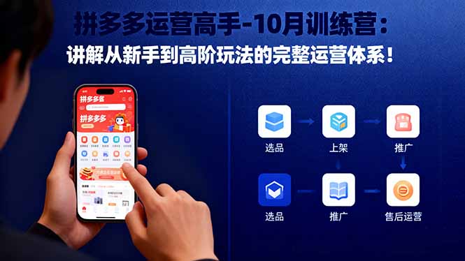 拼多多运营高手-10月训练营:讲解从新手到高阶玩法的完整运营体系!-昕妈·摇钱树