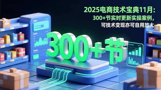 2025电商技术宝典11月:200+节实时更新实操案例,可技术变现亦可自用放大-昕妈·摇钱树
