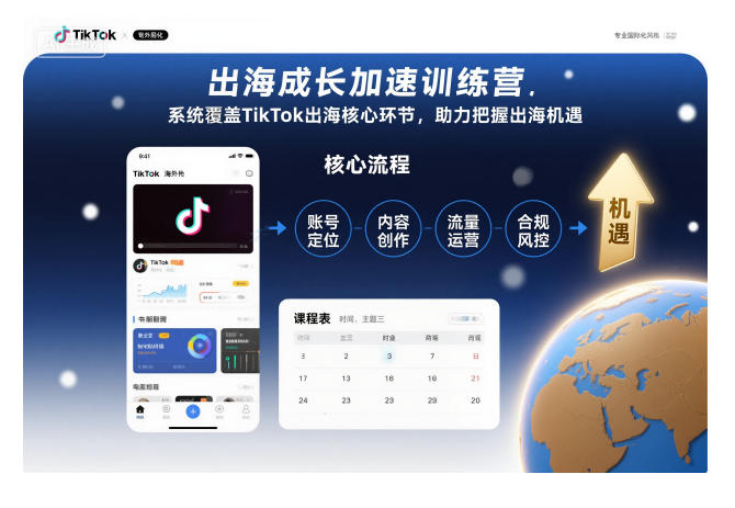 出海成长加速训练营,系统覆盖TikTok出海核心环节,助力把握出海机遇(更新)-昕妈·摇钱树